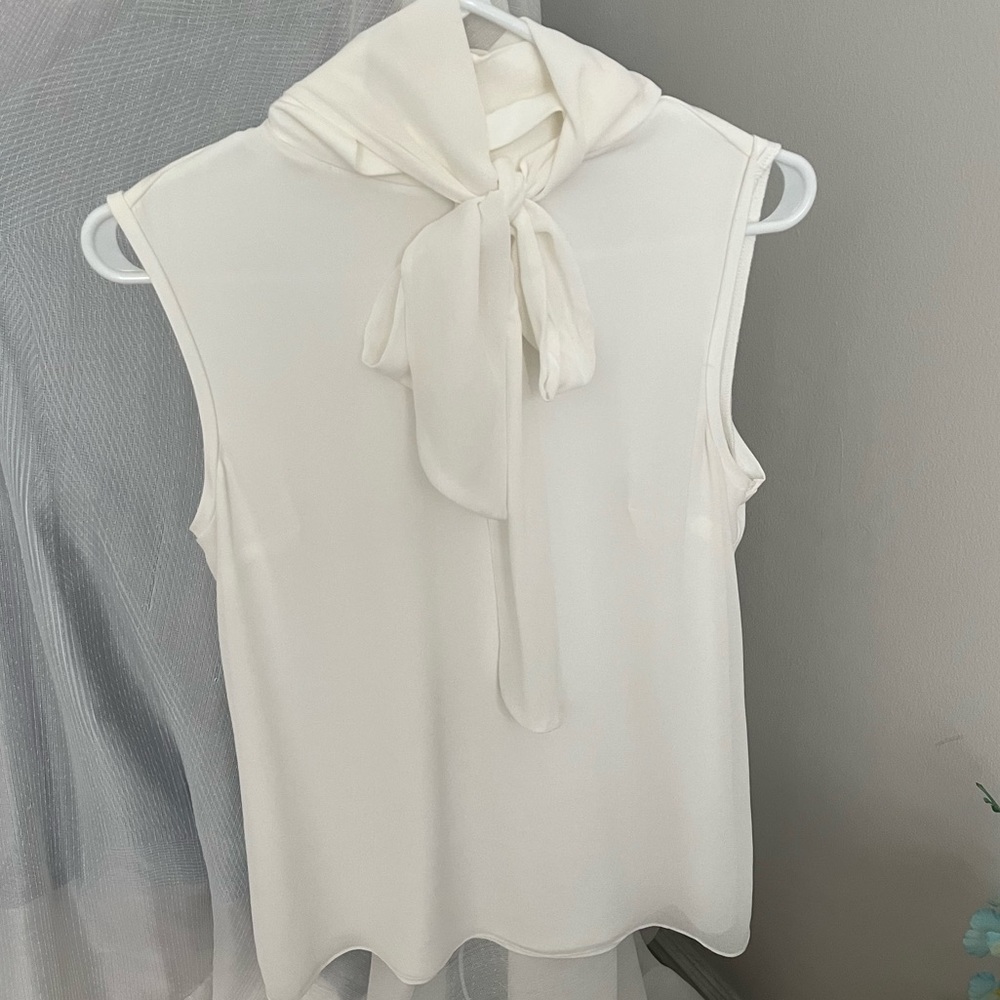 Karl Lagerfeld Paris Sleeveless High Neck Blouse